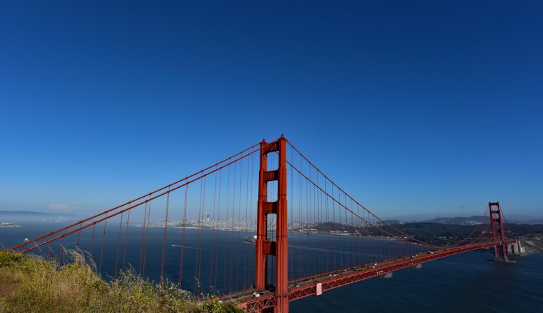 Blick auf die Golden Gate Bridge in San Francisco