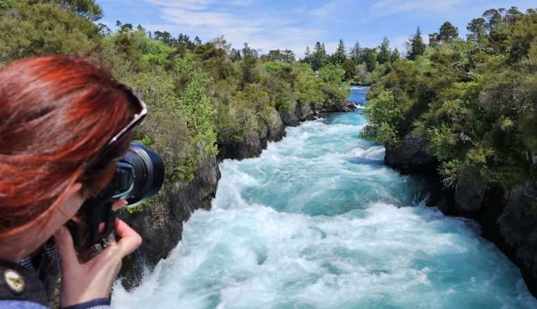 Kristin Sporbeck fotografiert die Huka Falls in Neuseeland.